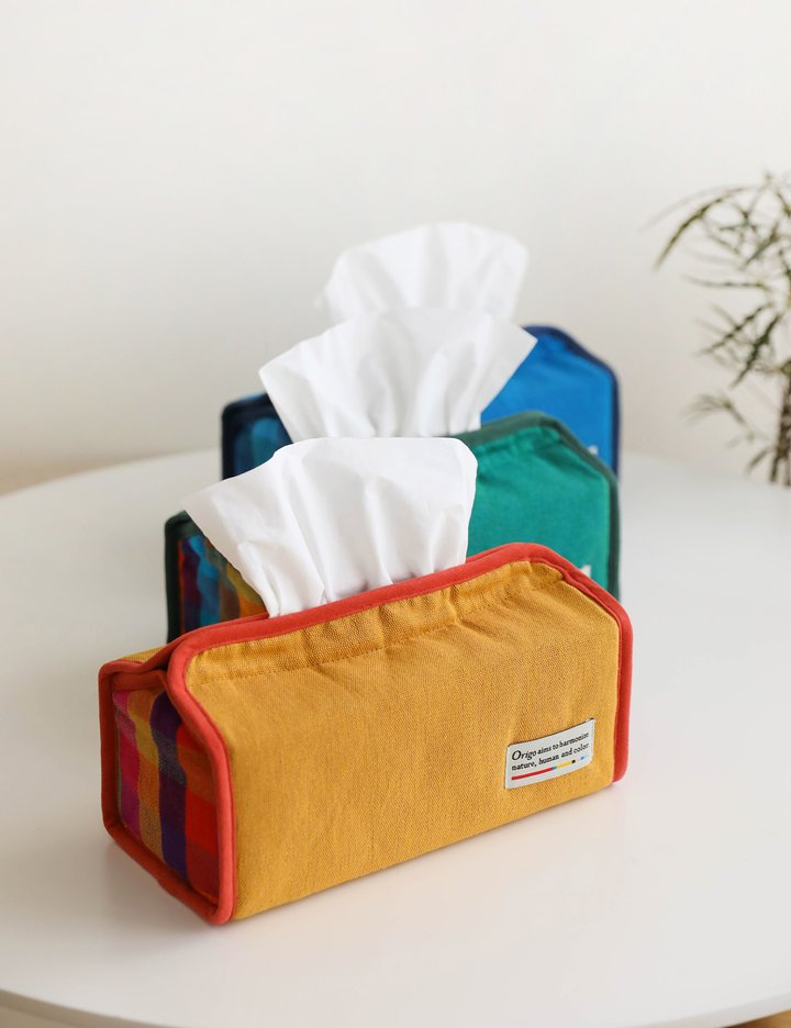 [오리고] 누빔 벨크로 티슈 케이스 커버 3종 (택1)