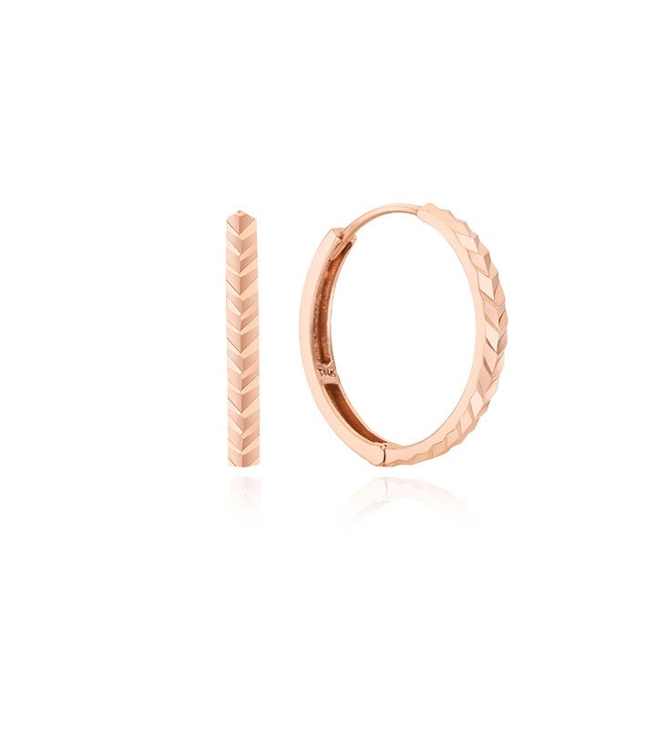 [티르리르] 14K 핑크골드 웨이블렛 루프 패턴 귀걸이 TETK4P02729M (단품)