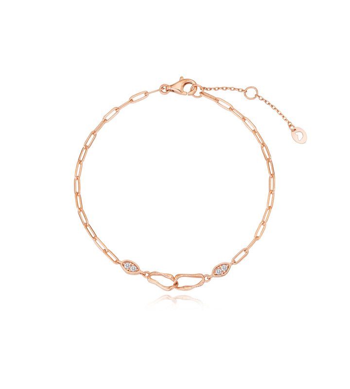 [티르리르] 웨이블렛 포인트 핑크실버 팔찌 TBESVP08040-1M (단품)