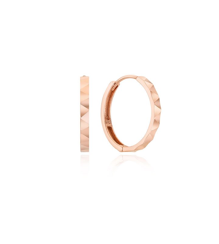 [티르리르] 14K 핑크골드 웨이블렛 리플 귀걸이 TETK4P02749M (단품)