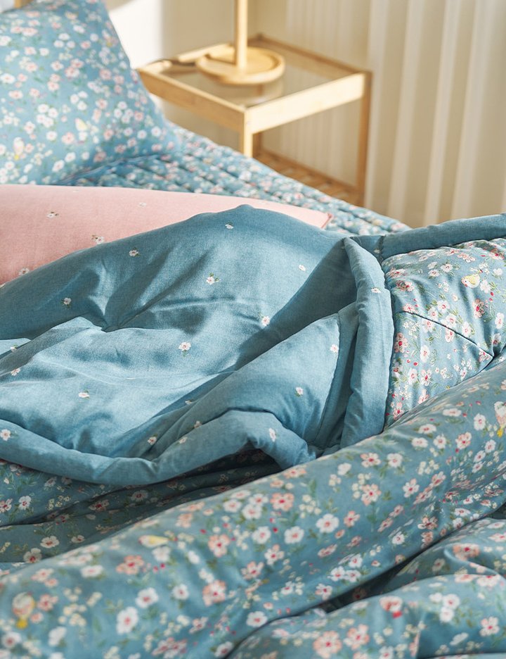 [샤이닝홈] 아밍 피오니 세미 마이크로 간절기 차렵이불 S/Q 단품&세트 2컬러