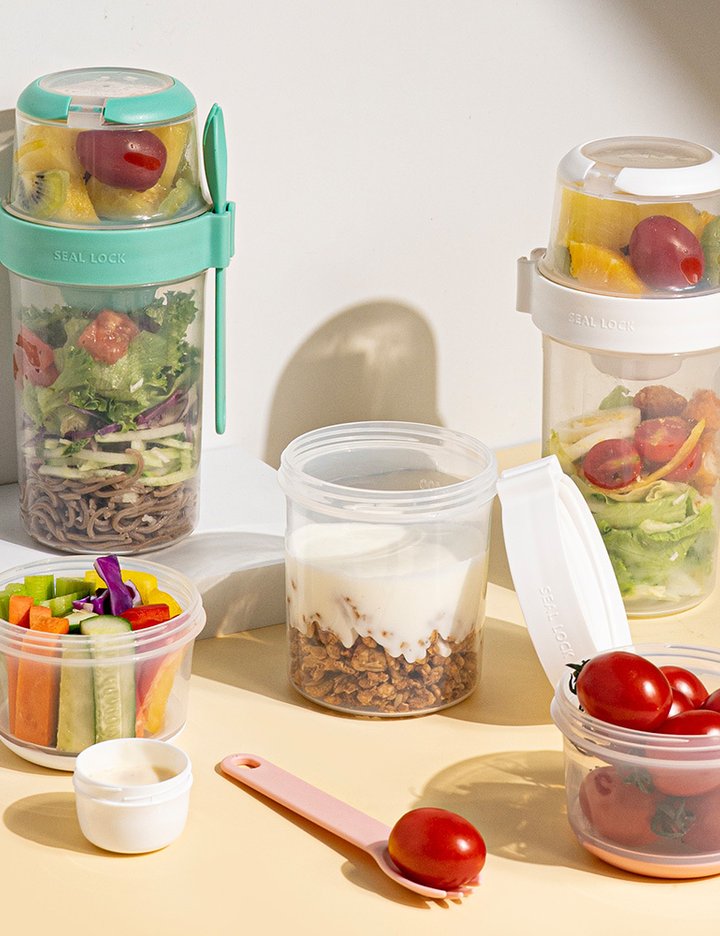 [코지테이블] 투웨이고 샐러드팟 2단 샐러드 도시락통 (2 size)