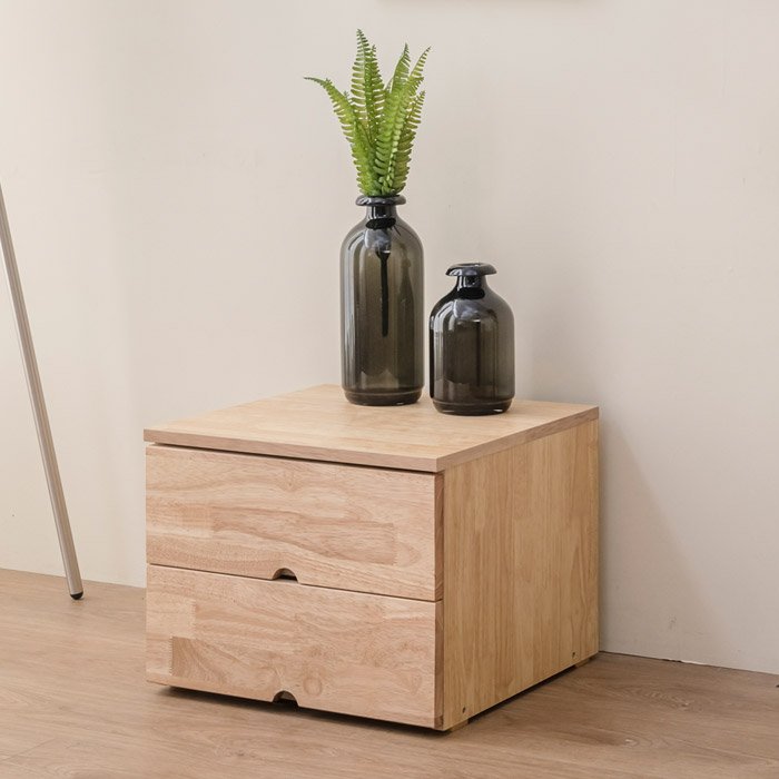 [인터데코] 미니서랍장 2단 원목 협탁 40cm KD541