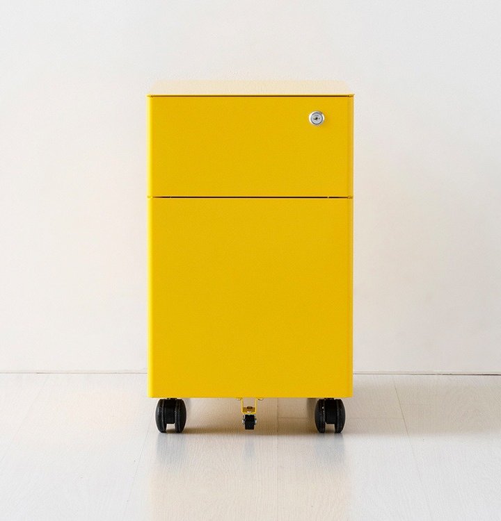 [마켓비] TAZO 서랍장 2단 305510 라운드형 옐로우 9883.5190