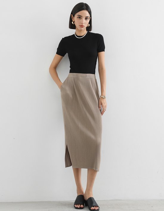 [플리츠무드] 25FW 클래시 라인 플리츠 스커트 2colors (택1)