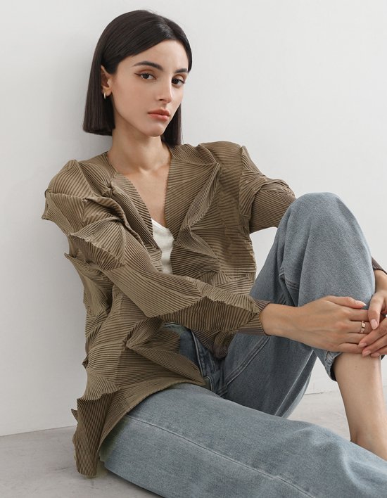 [플리츠무드] 25FW 지오 플리츠 자켓 가디건 3colors (택1)