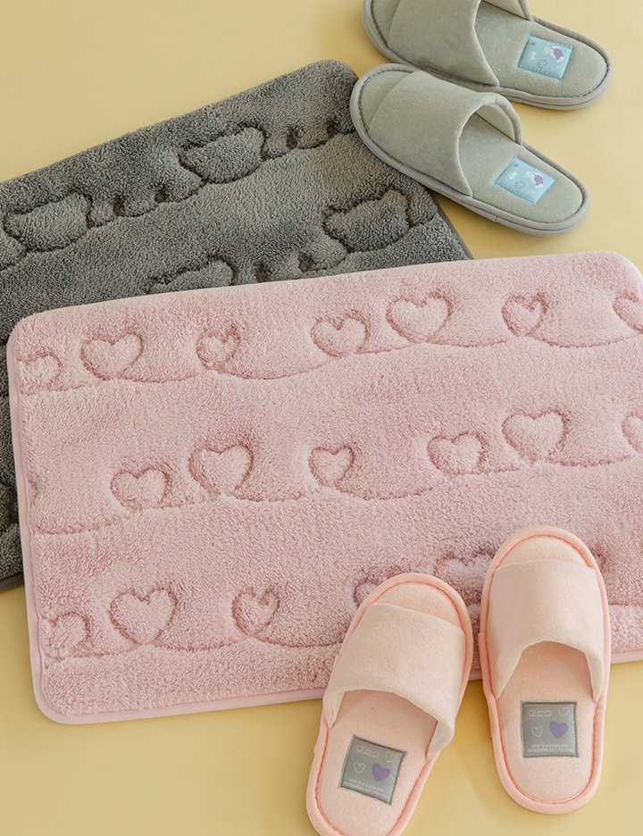 [데일리라이크] 퀼팅 포인트 발매트 & 라벨 포인트 테리 룸슈즈 SET 12종 (택1)