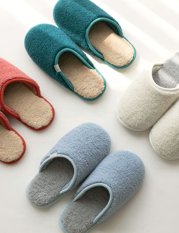 [오리고] 플리스 층간소음 실내화 홈 슬리퍼 4종 (택1)