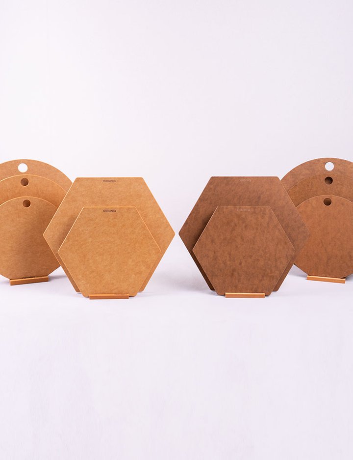 [오리지니크] 나무 우드 원목 원형/육각형 플레이팅 압축 도마 14종 (택1)
