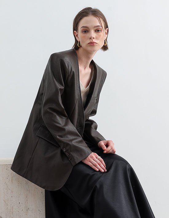 [에펠르] 25FW 로에 레더 자켓_2colors