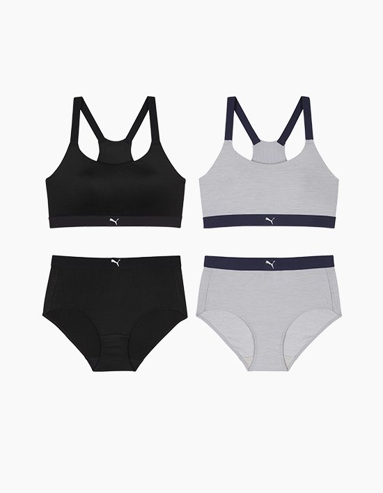 [푸마] 액티브 스포츠 퍼포먼스 브라팬티 4종세트