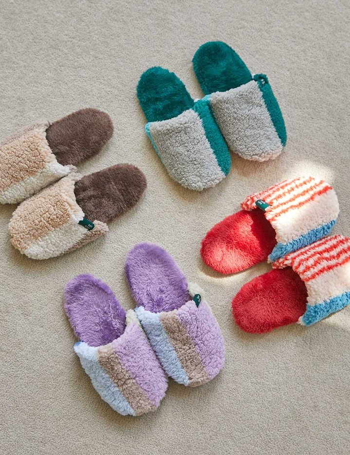 [오리고] 플리스 와이드 실내화 4종 (택1)