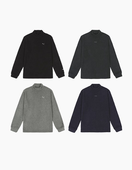[푸마] 24FW 남성 긴팔 플리스 모크넥 4종세트
