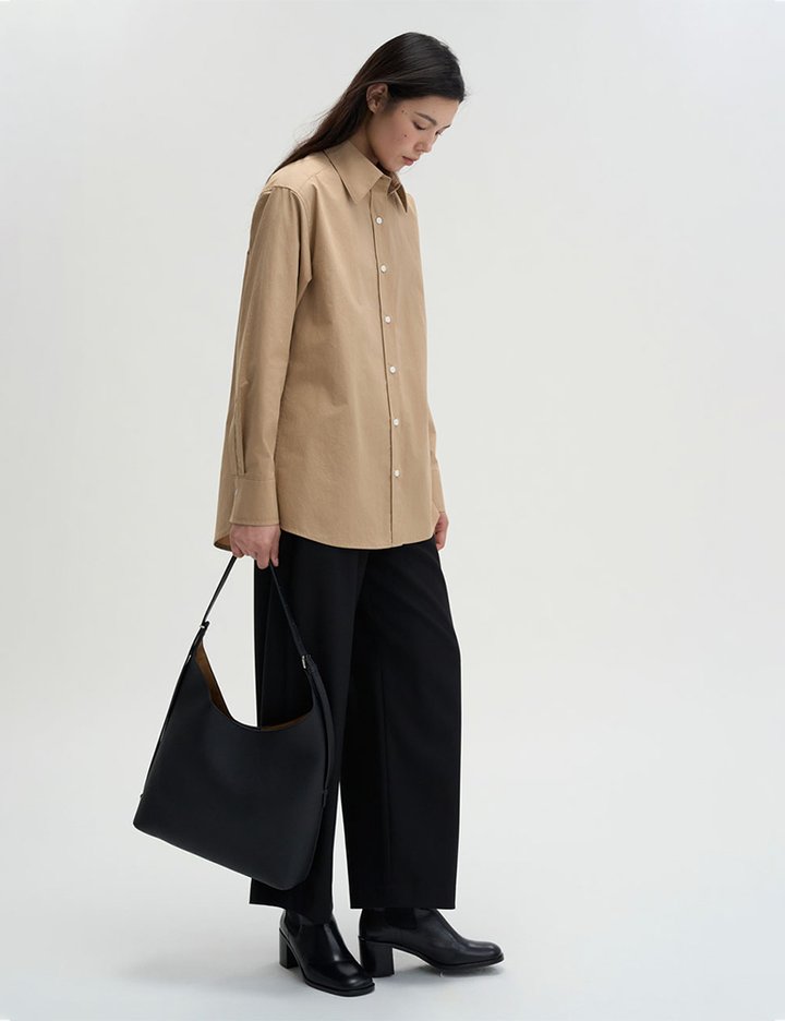[매그제이] 테일러드 코튼 셔츠 - 베이지