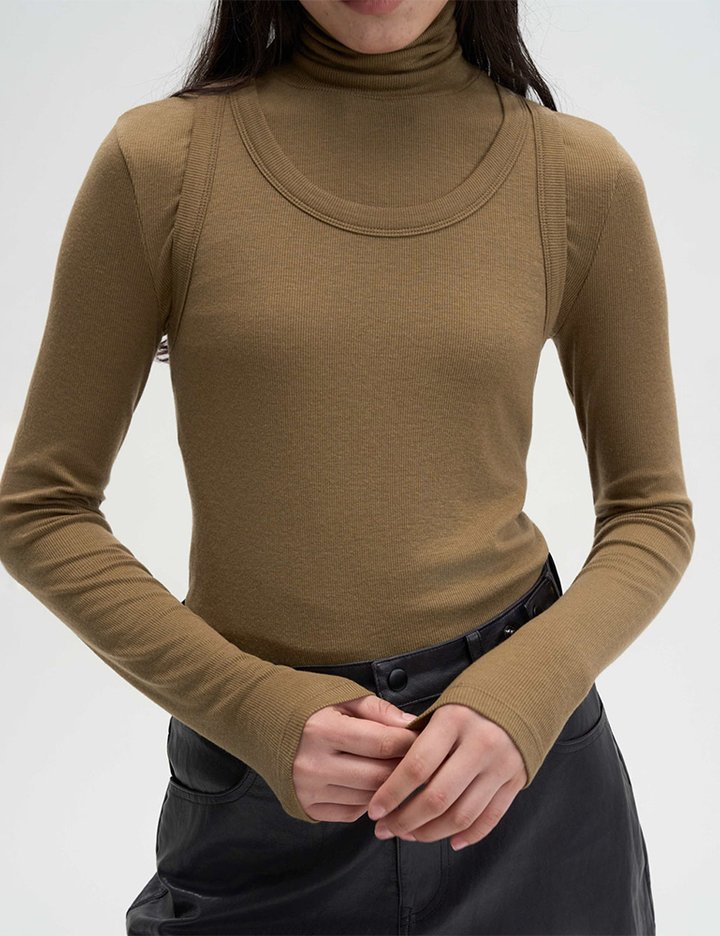 [매그제이] 레이어드 터틀티 세트 - 카키