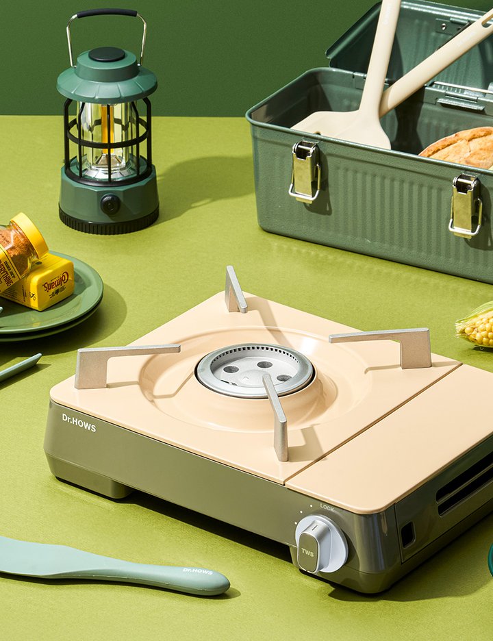 [닥터하우스] 고화력 트윙클 가스버너 스토브 우디브라운