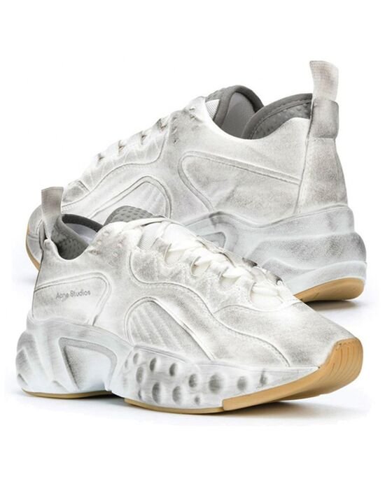 [아크네스튜디오] 12주년 여성 맨해튼 더티 레더 스니커즈 AD0310 100