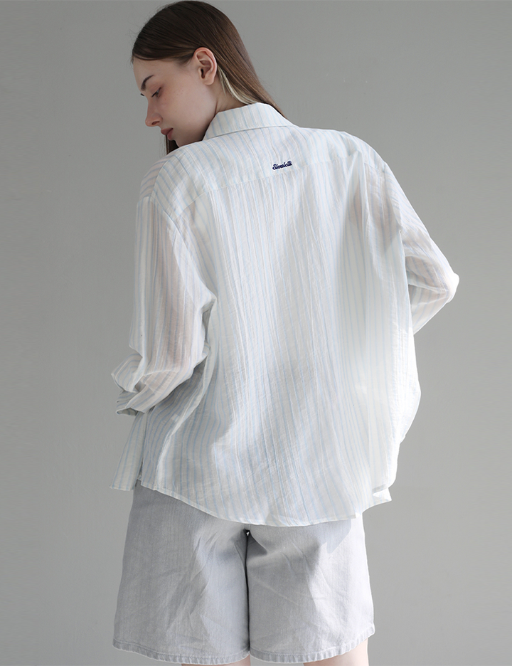 [슬로우롤리] 플로우 스트라이프 셔츠  2 colors (택 1)