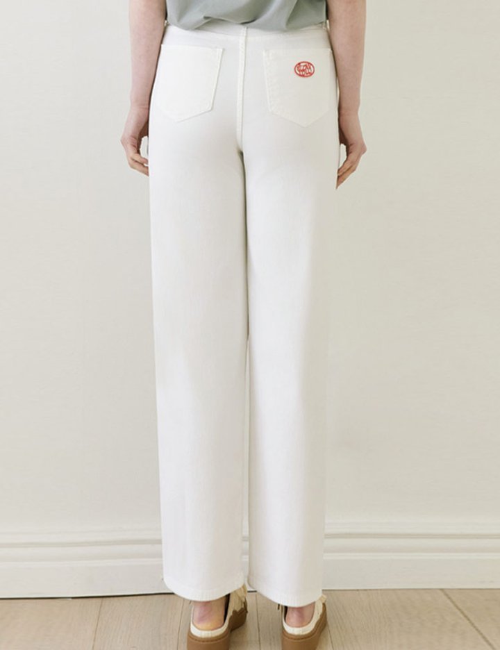 [슬로우롤리] 다잉 스트레이트 팬츠 - 아이보리
