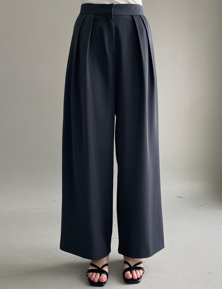 [슬로우롤리] 플로우 와이드 핀턱 팬츠 3 colors (택 1)