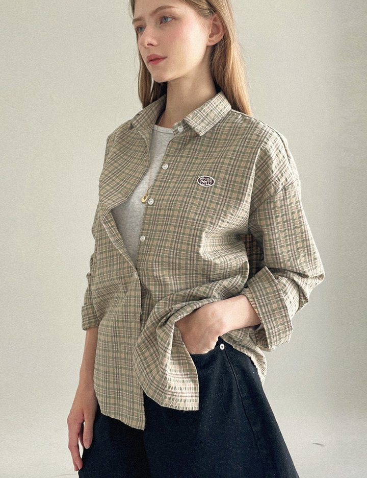 [슬로우롤리] 클래식 체크 패턴 셔츠 2 colors (택 1)