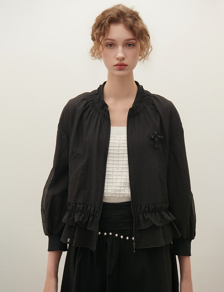 [샤틴] 프릴단 셔링 점퍼 S253B156