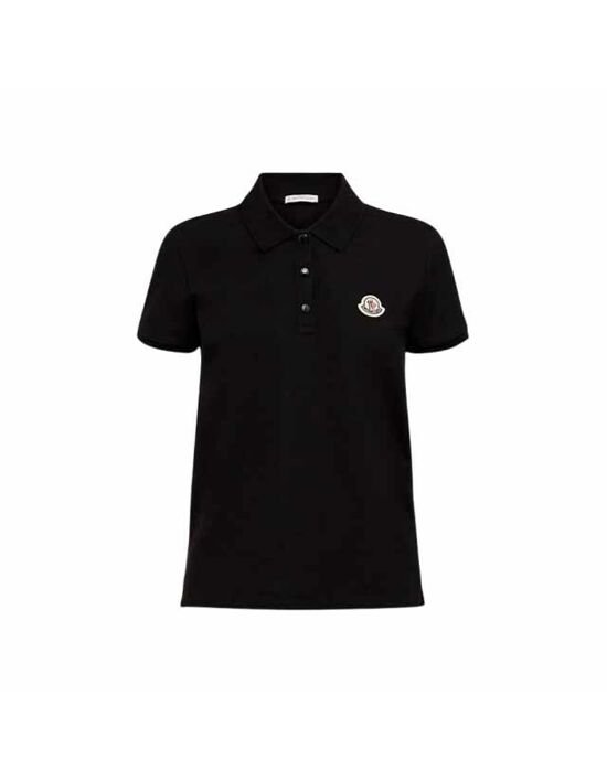 [몽클레어] 로고 패치 폴로 반팔티셔츠 블랙 여성 8A00004 84720 999