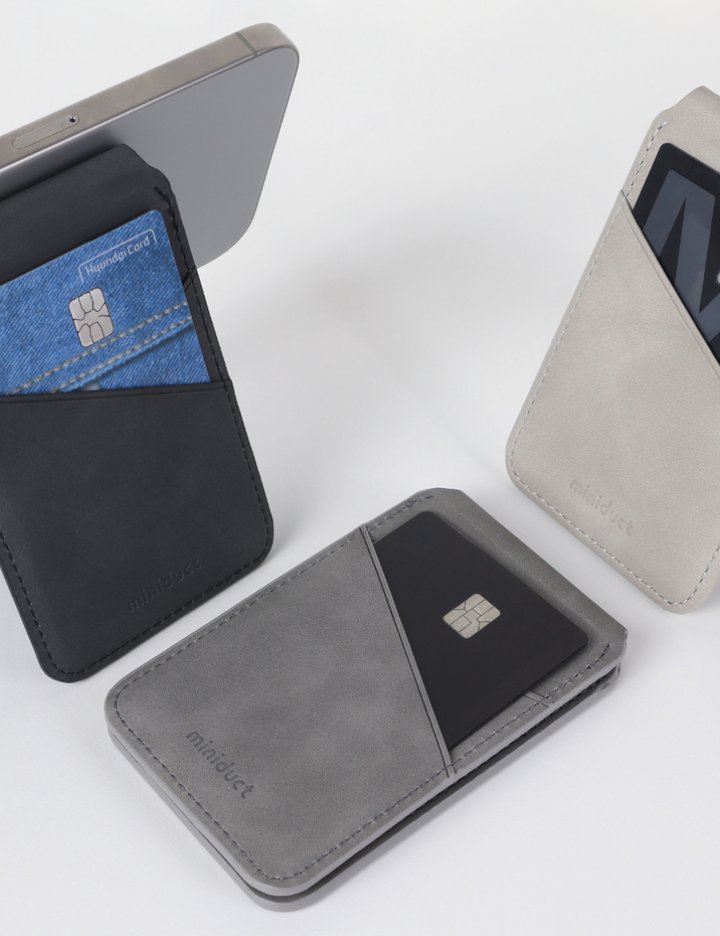 [미니덕트] 맥세이프 비건 레더 카드 지갑