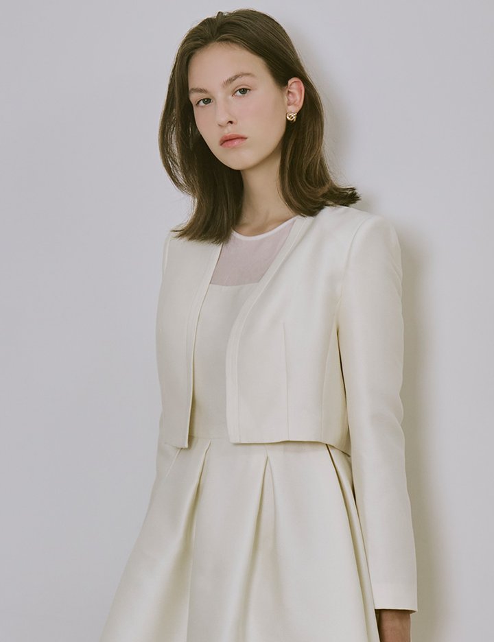 [샤틴] 크롭 노카라 자켓 S253B106_2컬러 (택1)