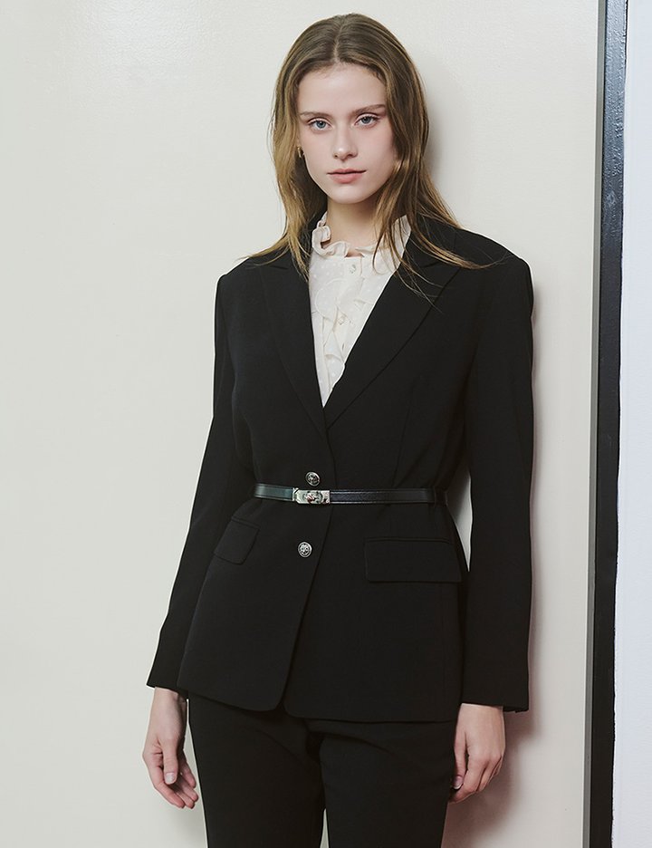 [샤틴] 백플리츠 테일러드 자켓 S254B101