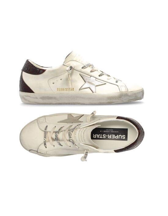 [골든구스] 25FW 여성 슈퍼스타 스니커즈 화이트버건디탭 GWF00102 F007505