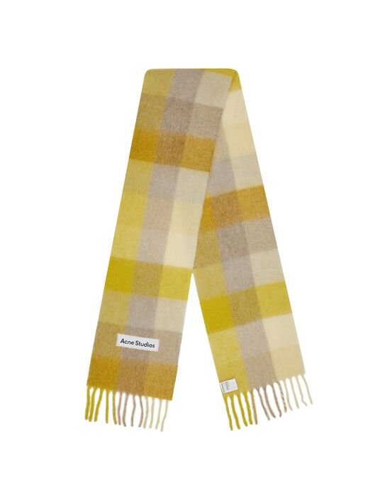 [아크네스튜디오] 25FW 시그니처 로고 패치 체크 머플러 멀티 CA0084 CQX