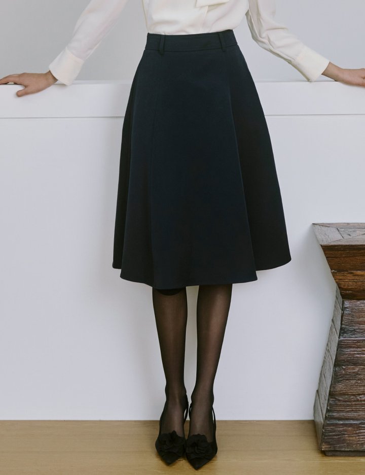 [샤틴] 플레어 A라인 미디스커트 S253B301_2컬러 (택1)