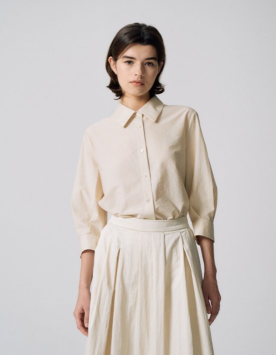 [앤클라인]베이직 7부 소매 셔츠 N5HF021