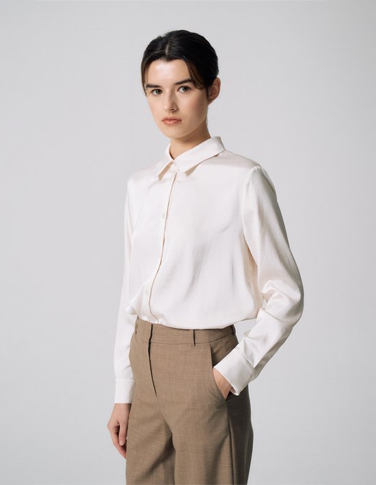 [앤클라인]루즈핏 실키 셔츠 N5HF015