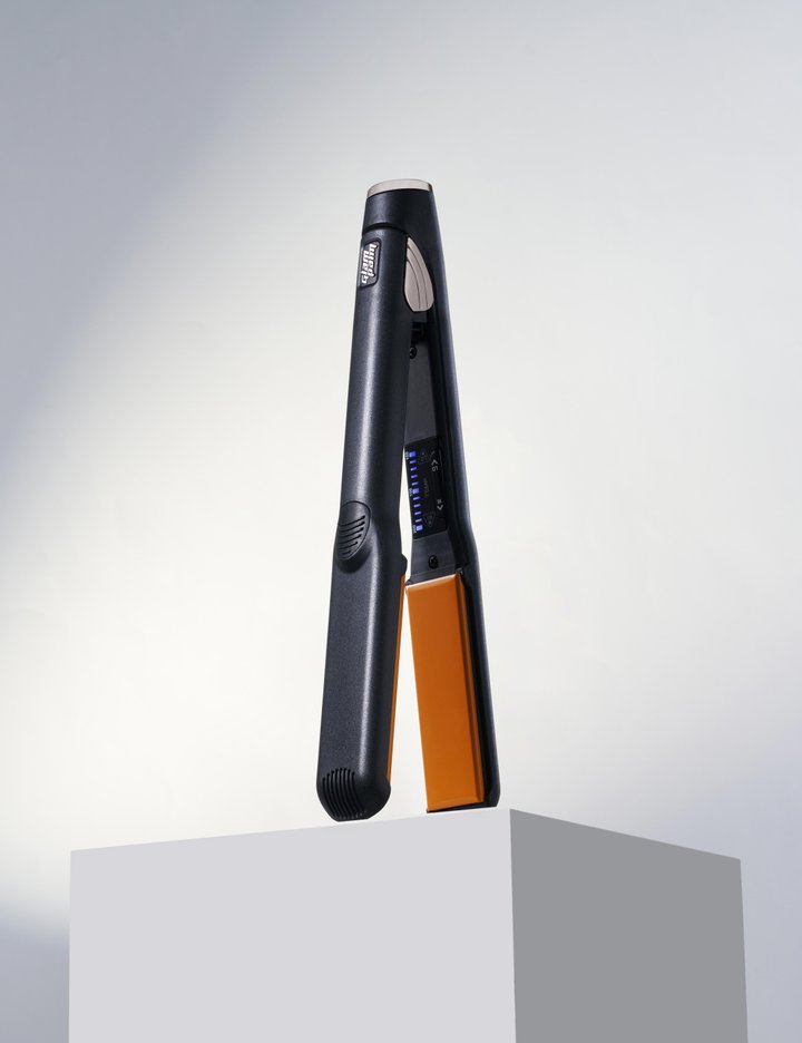 [글램팜] GP313 글램뮤즈 클래식 플랫 세미와이드(오리지널블랙) 긴모발 매직고데기 (단품)