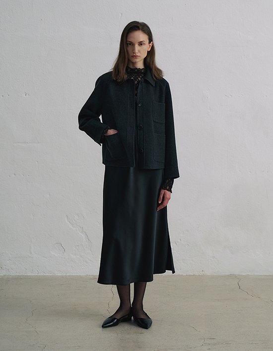 [앤클라인]울캐시 아웃포켓 싱글 자켓 N5HW21