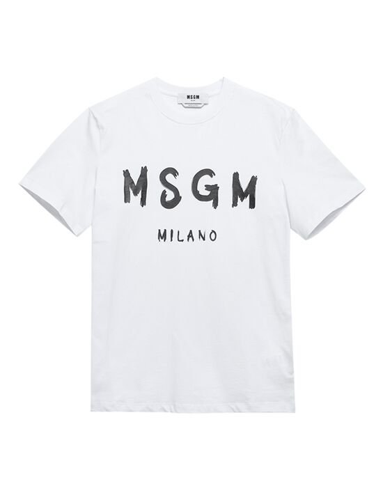 [MSGM] 2000MM510 200002 01 브러시드 로고 남성 반팔티