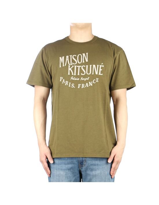 [메종 키츠네] LM00113KJ0008 KHAKI 남성 팔레로얄 반팔 티셔츠