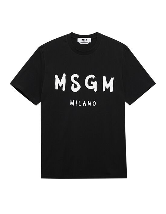 [MSGM] 2000MM510 200002 99 브러시드 로고 남성 반팔티