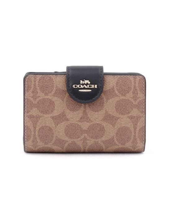[코치] 반지갑 여자 명품지갑 가죽 똑딱이 지갑 코너 짚 CW786IM X