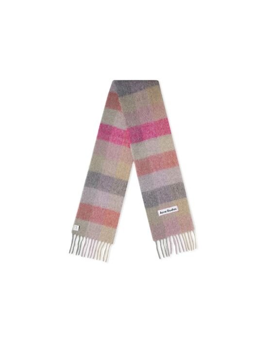 [아크네스튜디오] 25FW 시그니처 로고 패치 체크 머플러 멀티 CA0084 BOB