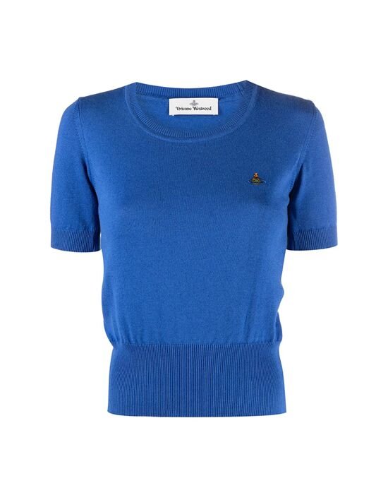 [비비안 웨스트우드] 베아 탑 니트 블루 1803002Q Y0010 K401