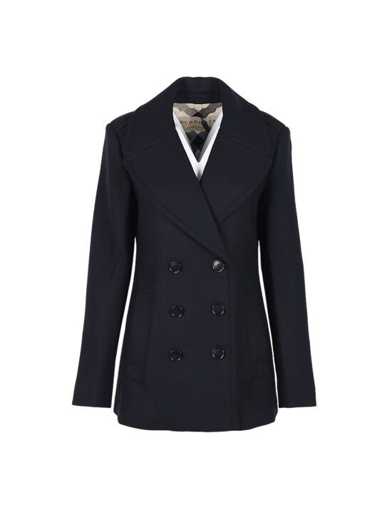 [버버리] 텀블브릿지 울 캐시미어 하프코트 블랙 80364021