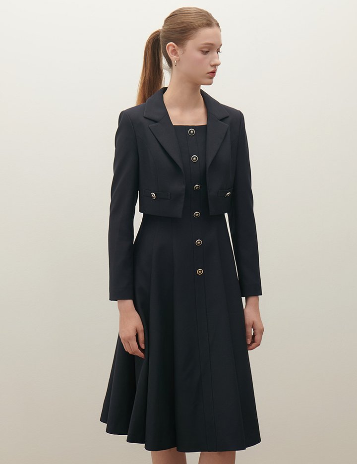 [샤틴] 카라 자켓 앙상블 원피스 S254B602