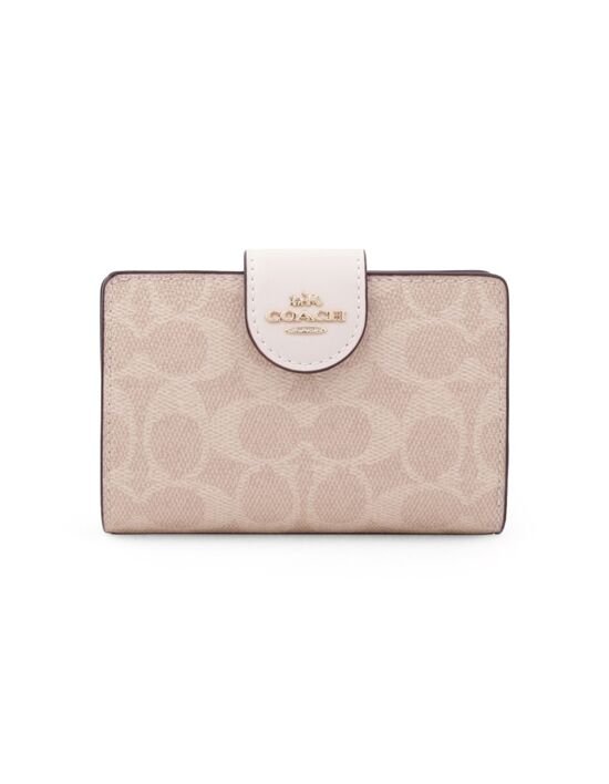 [코치] 반지갑 여자 명품지갑 가죽 똑딱이 지갑 코너 짚 CW786IMXDM