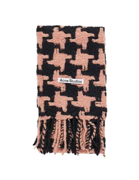 [아크네스튜디오] 24SS 하운드 투스 알파카 머플러 CA0153 ATD