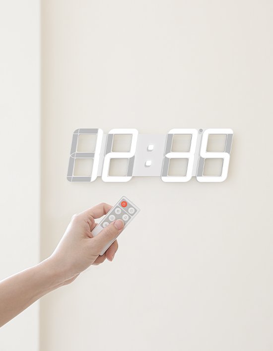 [무아스] 시그니처 폰트 블루투스 LED 벽시계 인테리어 거실시계