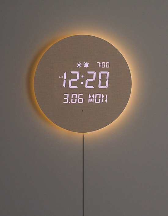 [무아스] 풀문 백라이트 무드등 LED 벽시계