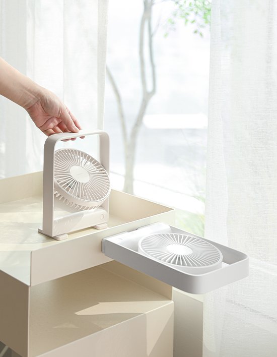 [무아스] 마그넷 탁상용 무선 선풍기 휴대용 캠핑 사무실 미니